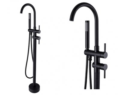 Voľne stojaca vaňová batéria LIVIA čierna