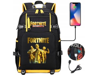Školská taška - batoh Fornite USB VIACFAREBNÁ VYPR