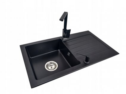 Jednokomorový granitový drez MIRA + U kohútik_0