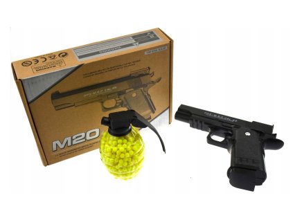 Kovová plastová BB pištoľ + granát VYPR