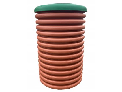 Potrubie fi500 1 m šachta kanalizácia + poklop šachty zelená VYPR