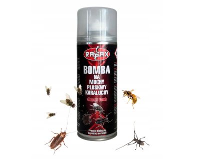 BOMBA pre muchy, ploštice, šváby RAPAX 400 ml VYPR