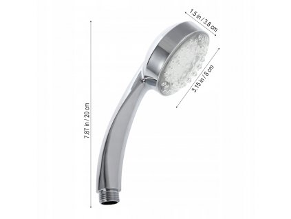 7 farieb Zmena režimu LED Sprchová hlavica Sens_0