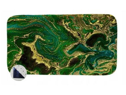 Mäkký kúpeľňový koberček protišmykový 60 x 90 cm matný zelený  VYPR