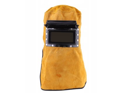 Kožená zváračská maska zo sklom 40x90