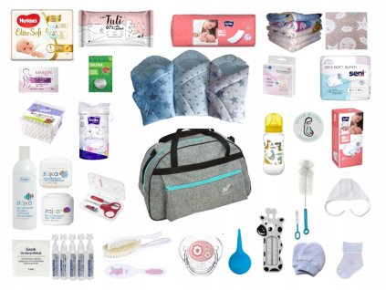 Taška na výbavičku pre novorodenca a matku do nemocnice VYPR