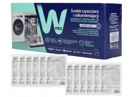 Práškový dstraňovač vodného kameňa 12 x 50 g pre Whirlpool VYPR