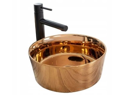 Keramické umývadlo na dosku Ida Rosa Gold 36x36_0