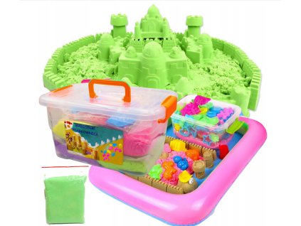 Sada kinetického piesku 4 kg + formy + krabica