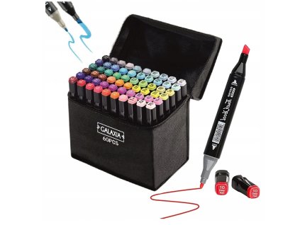 Obojstranné fixy 60 ks + taška