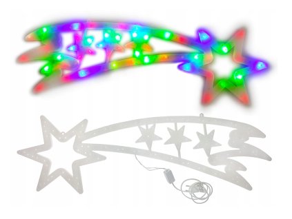 Farebná hviezda LED na okno