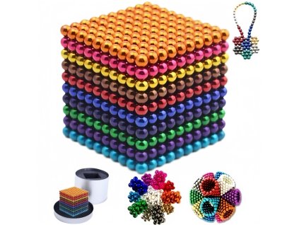 3 mm magnetické farebné guličky Neocube 1000 ks