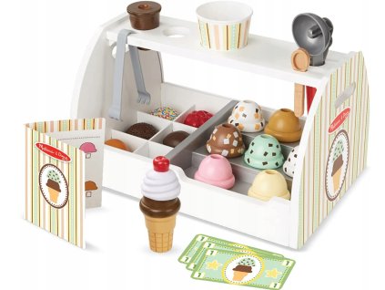 Melissa & Doug drevená zmrzlináreň s príslušenstvom 28 ks VYPR