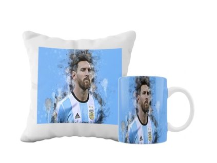 Súprava hrnček + vankúš Messi VYPR