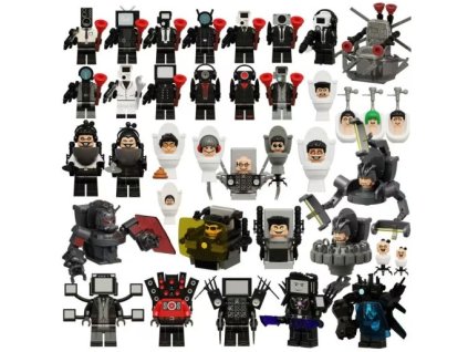 Minifigúrky Skibidi toalete 35 ks