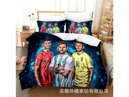 Posteľná súprava 3-dielna Neymar, Messi Cristiano Ronaldo