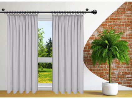 Hotový hrubý matný záves 140x250 cm SIVÝ VYPR