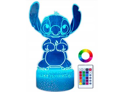 Lilo a Stitch 16 LED 3D stolová lampa pre deti VYPR