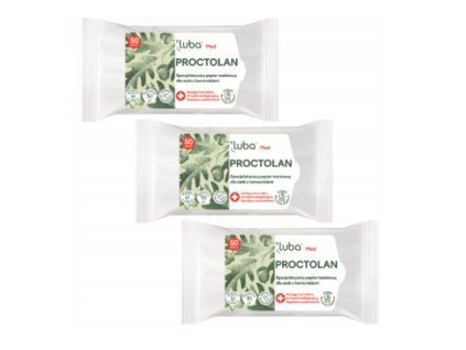 Luba MED PROCTOLAN vlhčený toaletný papier 3x50