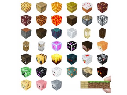 100 ks magnetických stavebných kociek Minecraft