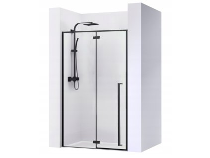 Čierne sprchové dvere FARGO 110 sklo 6mm - REA_0