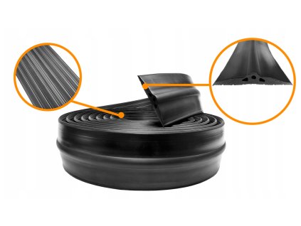 Garážové tesnenie, prah brán 75x13 mm  - 3 m VYPR