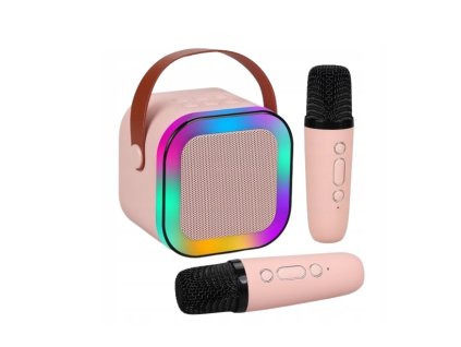 Bezdrôtová prenosná súprava karaoke + 2 mikrofóny VYPR