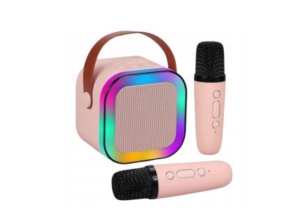 Bezdrôtová prenosná súprava karaoke + 2 mikrofóny