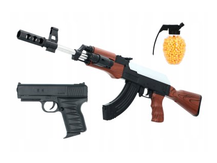 Replika pušky KALASZNIKOW AK47+zbraň+Granát s guličkami