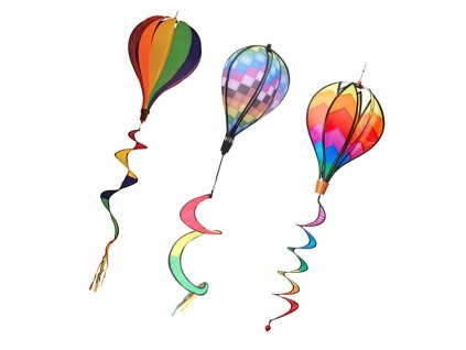 Dúhový teplovzdušný balón na dvor 3 ks VYPR