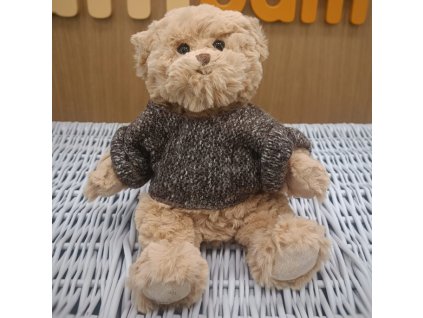 Louis medvedík v sivom svetríku 25 cm VYPR