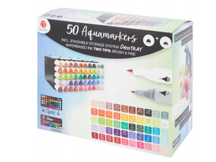 Obojstranné akvarelové popisovače 50 ks