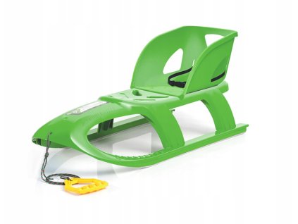 Zelené sane ISP s operadlom a pásom