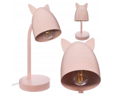 Stolná lampa mačiatko pre deti ružová VYPR