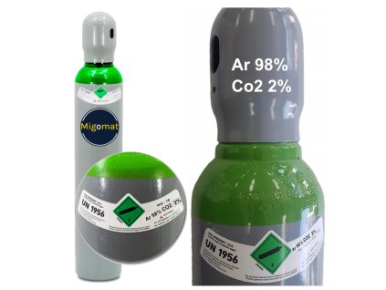 Plyn na zváranie nerezovej ocele INOX Argón 98% CO2 2% 8l