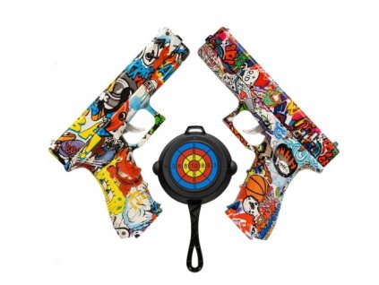 Sada 2x guličkova pištoľ Glock + terč