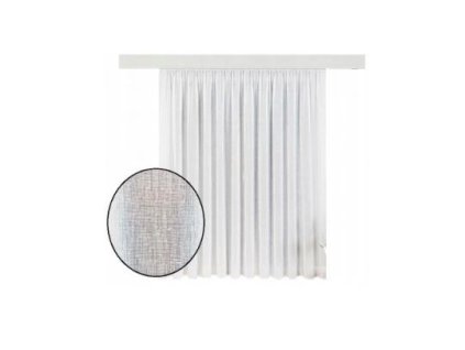 Hotová hladká záclona z gázy 265x400 BIELA VYPR
