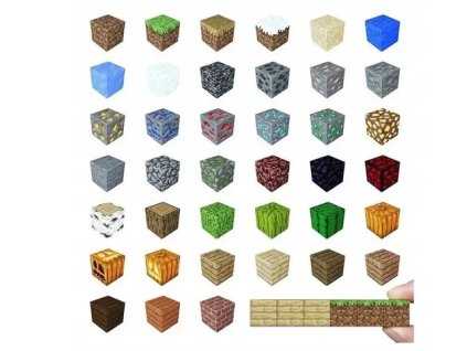 Magnetické kocky Minecraft 128 ks