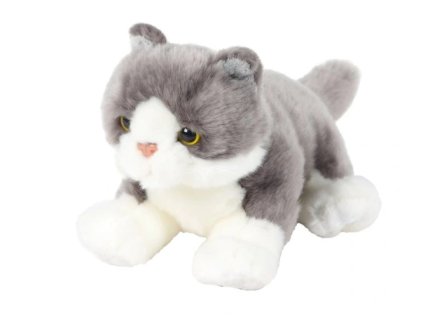 Plyšová mačka sivá 30 cm VYPR