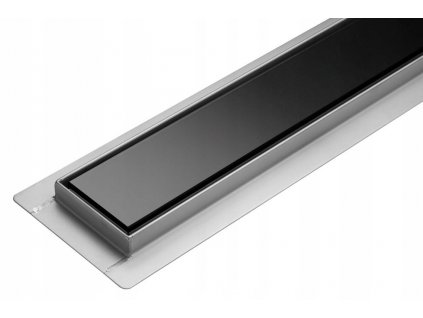 LINEÁRNY ODTOK 60 CM SKLO SKLENENÉ ČIERNE_0