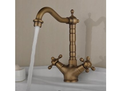 Umyvadlová batéria povodie mixér VONKAJŠIE RETRO STAROŽITNÉ MEDI_0