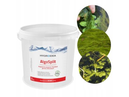 HYDROIDEA AlgoSplit 1kg Likwiduje glony nitkowowate w oczku wodnym natlenia Stan opakowania oryginalne