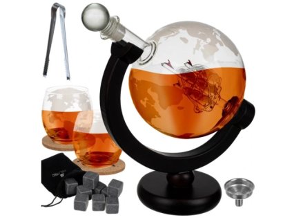 Veľká sada na whisky karafa + 2 poháre