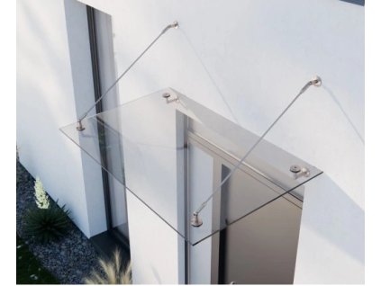 Sklenená strieška nad dvere 150x90 INOX