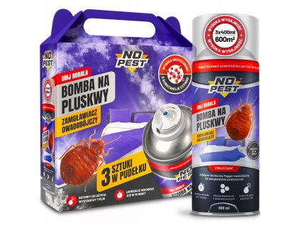 BOMBA FOGGER SRODEK PREPARAT NA PLUSKWY KARALUCHY NO PEST 400ML 3 SZT