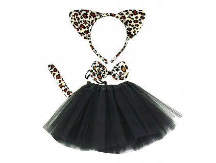 STROJ PANTERA GEPARD KOT SPODNICZKA OPASKA MUSZKA OGON 3 9 LAT