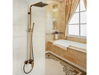 RETRO sprchová sada CUBIC KWADRAT dažďová sprchová hlavica_0