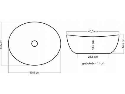 Keramické umývadlo OVERTOP Sofia Strieborná/Biela_1