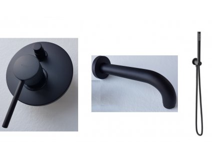 Podomietková batéria EMMEVI PIPER NASTAVIŤ pre FLUSH montáž WANNOWY BLACK MAT_3