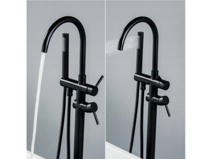 Vaňová batéria nástenná vaňa MIXÉR voľne stojace BLACK STOJÍ 8028B_1